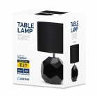 Table Lamp Platinet E27 25W Ceramic Cubic Base 1,5m Cable Black