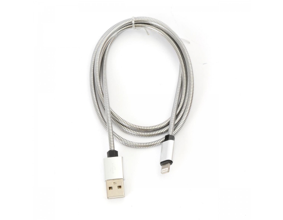 USB Cable Omega Metal Lightning 1.8A 1m Silver