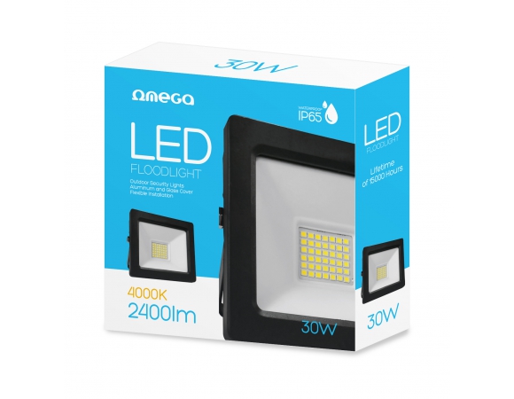 Omega Led Floodlight 4000K 30W 220-240V