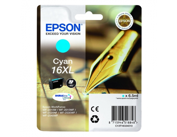 Μελάνι Epson 16XL Cyan (C13T16324012)