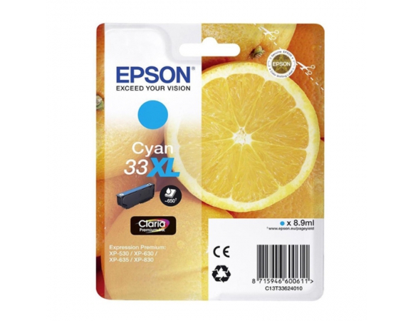 Μελάνι Epson 33XL Cyan (C13T33624012)