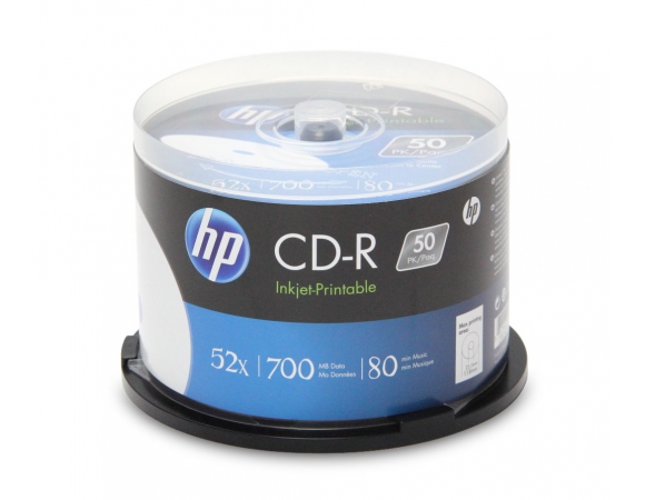 HP CD-R 700MB 52x Printable Cake Box 50